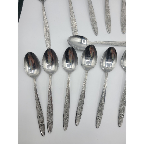 Stanley Roberts Florentine‎ Rose stainless steel 16 tsp 8 tbsp (24) - Picture 3 of 15
